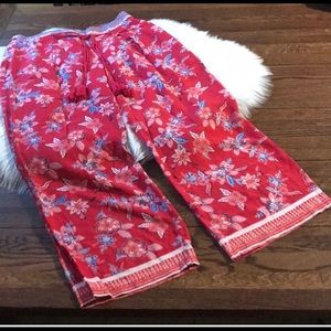 GYPSIES & MOONDUST FLOWER PRINT PANTS-LIKE NEW-XL